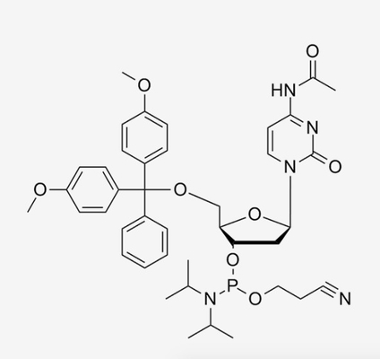 5'-0--N4-Asetil-2'-Deoksisitidin Modifiye Nükleotidler 3'-CE Fosforamidit DNA Sentezi C41H50N5O8P CAS 154110-40-4