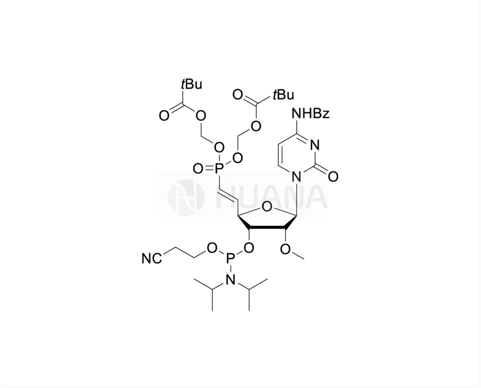 5'-POM-(E) -vinil fosfonat-2'-O-Me-rC(Bz)-3'-CE-fosforamidit
