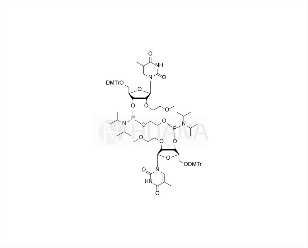 Etan-1,2-di ((5'-O-DMTr-2'-O-MOE-rT-3'-oxy) bis ((diisopropilfosforamidit)