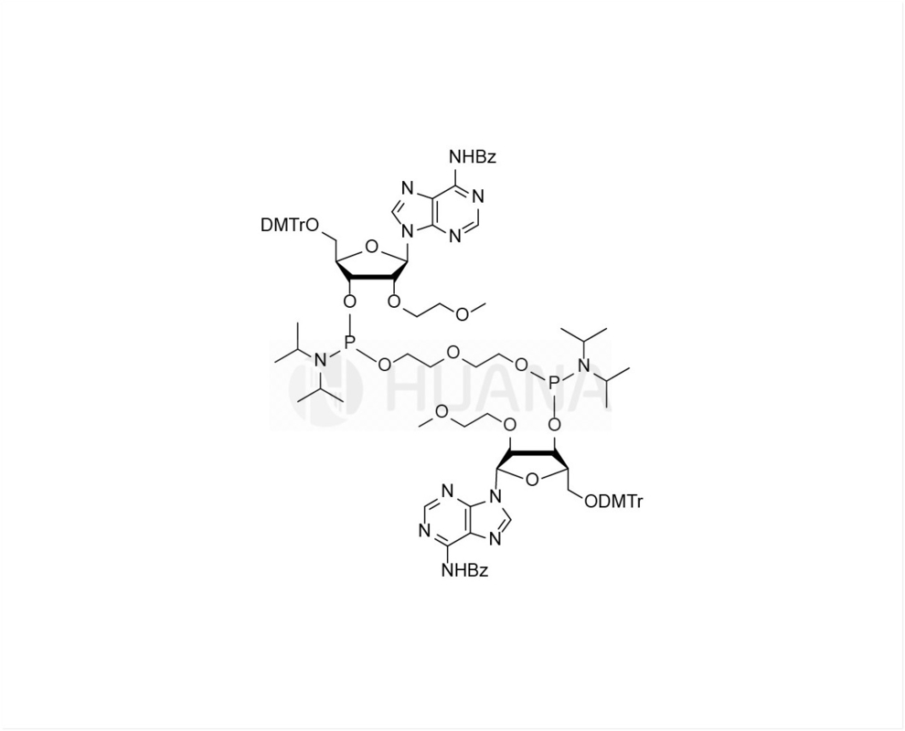 di(5'-O-DMTr-2'-O-MOE-rA(Bz)-3'-oksi) - ((oksibis ((etan-1,2-diyl)) -bis ((diisopropilfosforamidit)